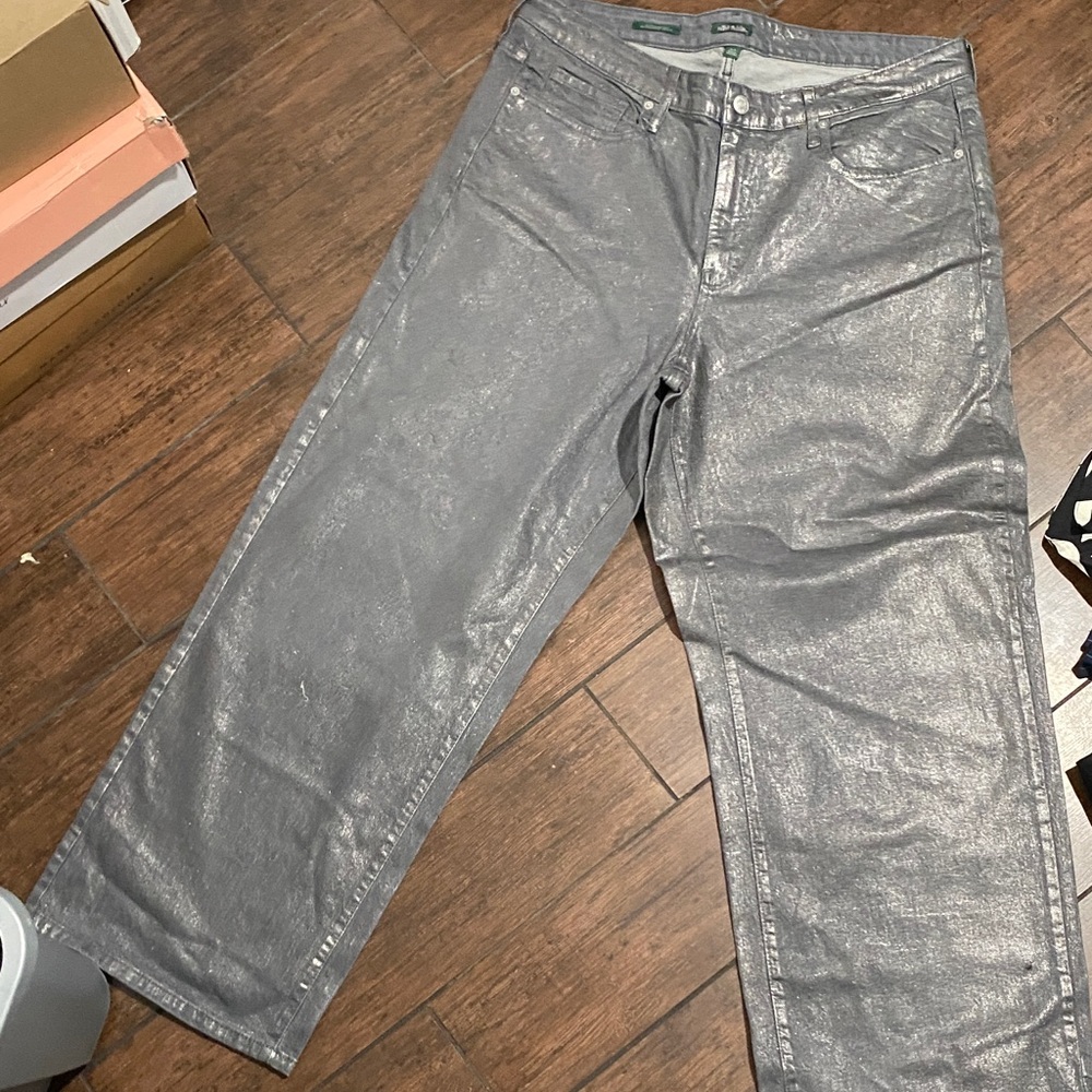 Wild Fable Shimmering Silver Wide Leg Jeans